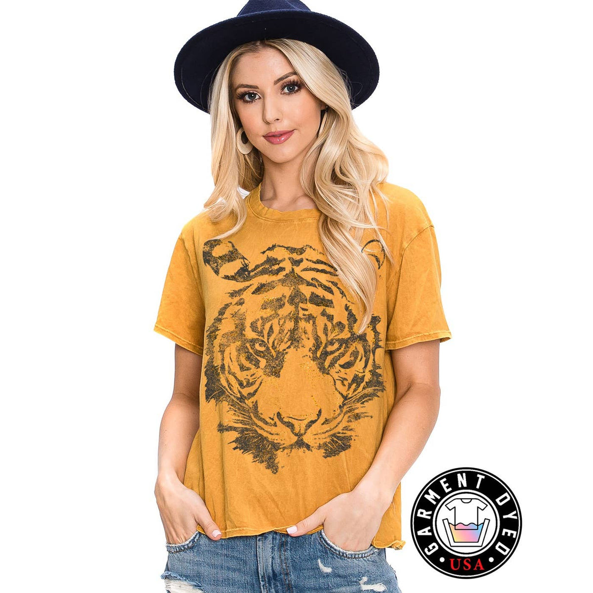 The One with Bold Gold Tiger Face