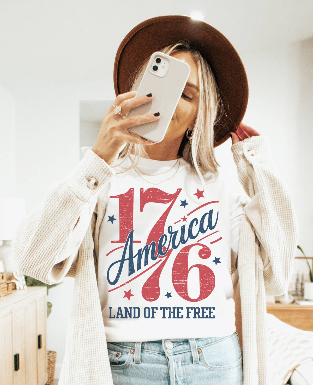 The One with 1776 Land of the Free Tee